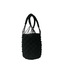 Bag Wooden/Wicker Black Modato image 2