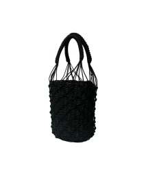 Bag Wooden/Wicker Black Modato image 3