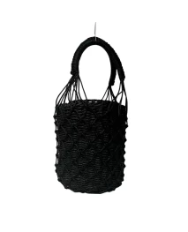 Bag Wooden/Wicker Black Modato image 1